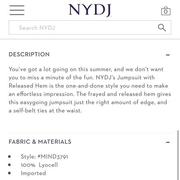 NYDJ Jumpsuit - Size 6 - Picture 8 of 8